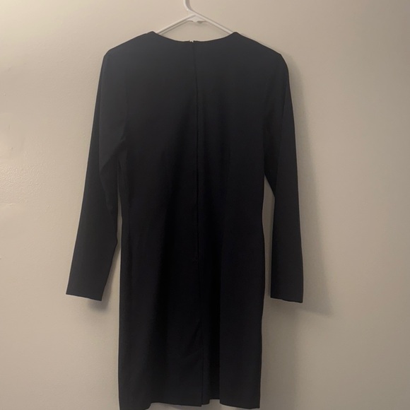 Sue Wong Black Long Sleeve Dress with Ivory Button Embellishment - Picture 2 of 7